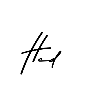 Create a beautiful signature design for name Hcd. With this signature (Asem Kandis PERSONAL USE) fonts, you can make a handwritten signature for free. Hcd signature style 9 images and pictures png