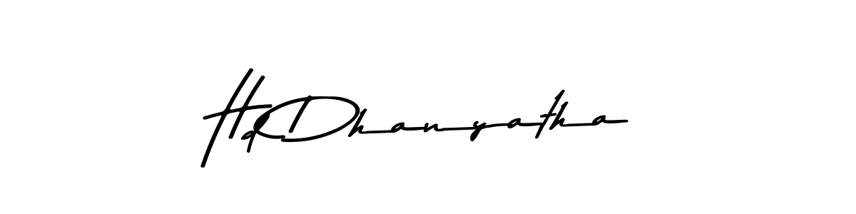 Hd Dhanyatha stylish signature style. Best Handwritten Sign (Asem Kandis PERSONAL USE) for my name. Handwritten Signature Collection Ideas for my name Hd Dhanyatha. Hd Dhanyatha signature style 9 images and pictures png