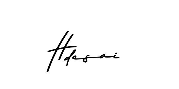 How to make Hdesai name signature. Use Asem Kandis PERSONAL USE style for creating short signs online. This is the latest handwritten sign. Hdesai signature style 9 images and pictures png