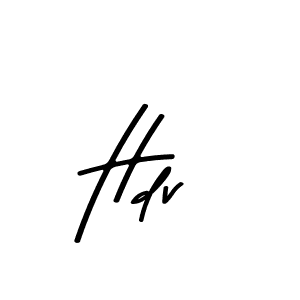 Create a beautiful signature design for name Hdv. With this signature (Asem Kandis PERSONAL USE) fonts, you can make a handwritten signature for free. Hdv signature style 9 images and pictures png