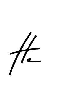 You should practise on your own different ways (Asem Kandis PERSONAL USE) to write your name (He) in signature. don't let someone else do it for you. He signature style 9 images and pictures png