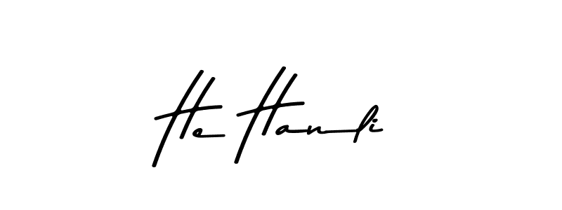 Use a signature maker to create a handwritten signature online. With this signature software, you can design (Asem Kandis PERSONAL USE) your own signature for name He Hanli. He Hanli signature style 9 images and pictures png