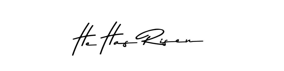 Create a beautiful signature design for name He Has Risen. With this signature (Asem Kandis PERSONAL USE) fonts, you can make a handwritten signature for free. He Has Risen signature style 9 images and pictures png
