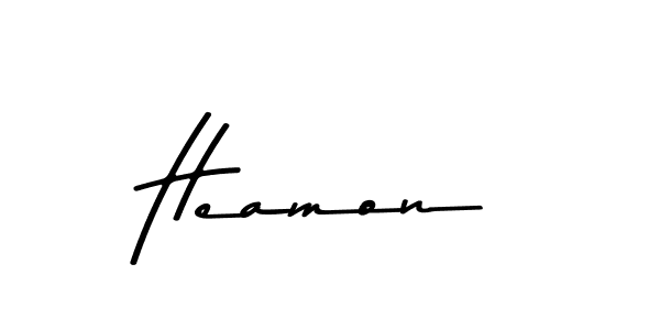 How to make Heamon name signature. Use Asem Kandis PERSONAL USE style for creating short signs online. This is the latest handwritten sign. Heamon signature style 9 images and pictures png