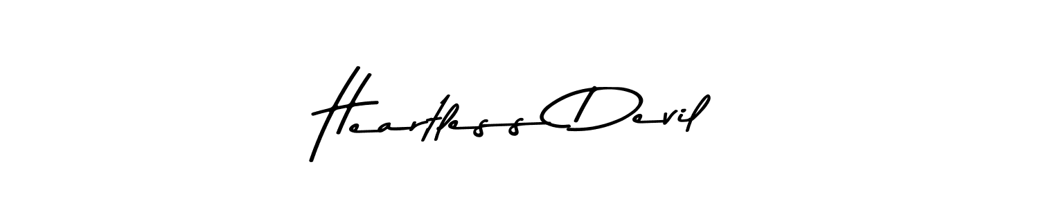 Use a signature maker to create a handwritten signature online. With this signature software, you can design (Asem Kandis PERSONAL USE) your own signature for name Heartless Devil. Heartless Devil signature style 9 images and pictures png