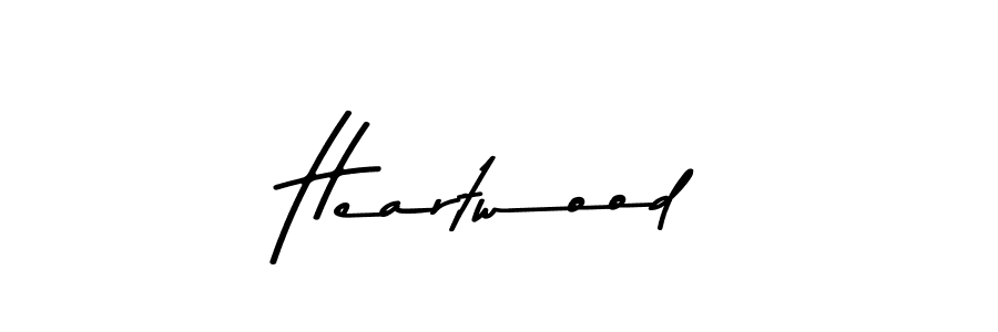 How to make Heartwood name signature. Use Asem Kandis PERSONAL USE style for creating short signs online. This is the latest handwritten sign. Heartwood signature style 9 images and pictures png