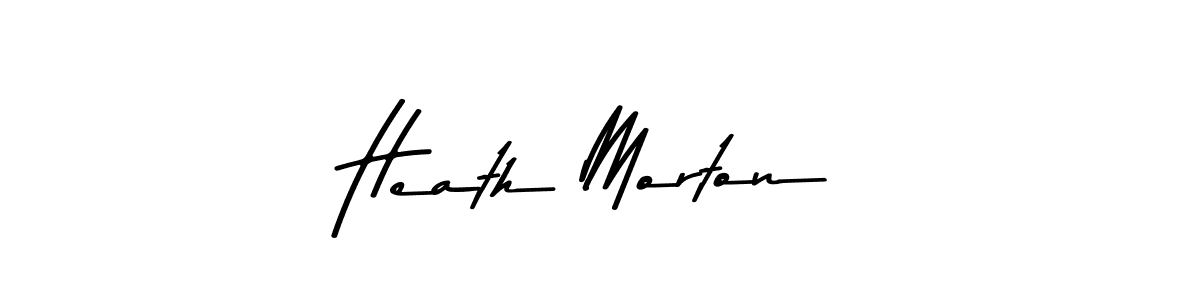 Create a beautiful signature design for name Heath Morton. With this signature (Asem Kandis PERSONAL USE) fonts, you can make a handwritten signature for free. Heath Morton signature style 9 images and pictures png