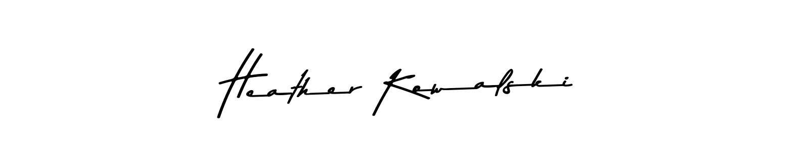 Use a signature maker to create a handwritten signature online. With this signature software, you can design (Asem Kandis PERSONAL USE) your own signature for name Heather Kowalski. Heather Kowalski signature style 9 images and pictures png