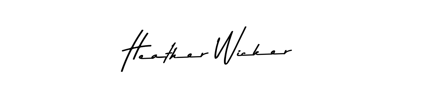 Heather Wicker stylish signature style. Best Handwritten Sign (Asem Kandis PERSONAL USE) for my name. Handwritten Signature Collection Ideas for my name Heather Wicker. Heather Wicker signature style 9 images and pictures png
