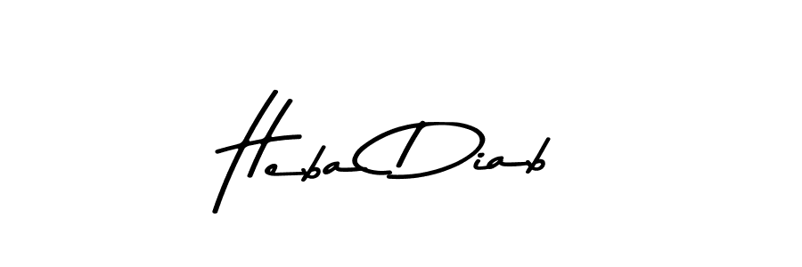 Design your own signature with our free online signature maker. With this signature software, you can create a handwritten (Asem Kandis PERSONAL USE) signature for name Heba Diab. Heba Diab signature style 9 images and pictures png