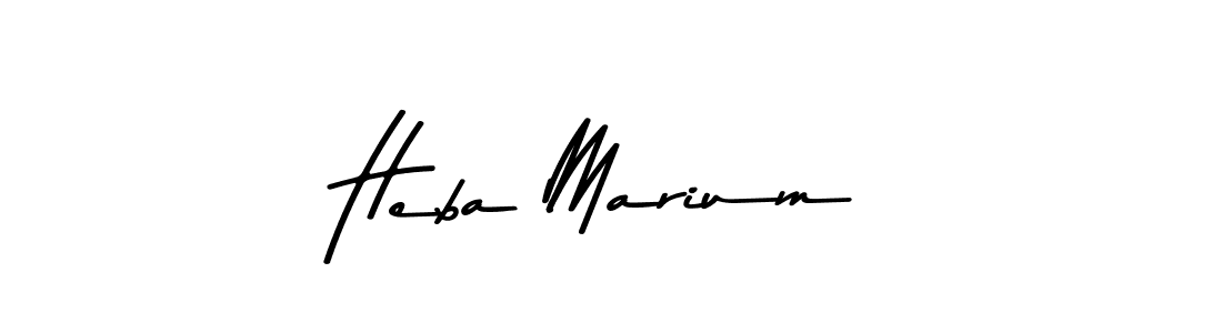 Also You can easily find your signature by using the search form. We will create Heba Marium name handwritten signature images for you free of cost using Asem Kandis PERSONAL USE sign style. Heba Marium signature style 9 images and pictures png