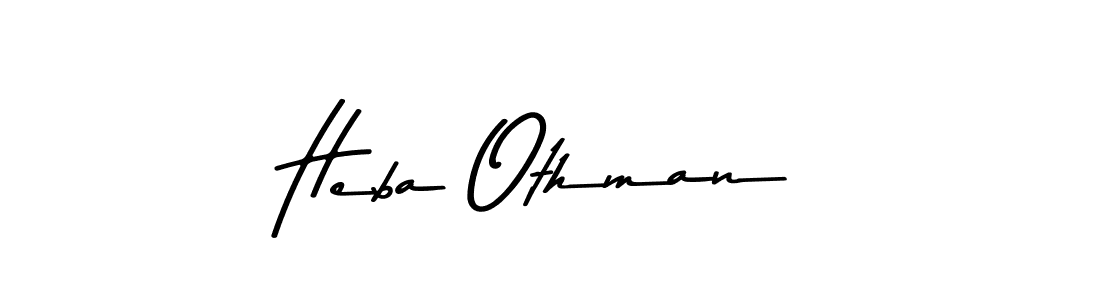 Create a beautiful signature design for name Heba Othman. With this signature (Asem Kandis PERSONAL USE) fonts, you can make a handwritten signature for free. Heba Othman signature style 9 images and pictures png