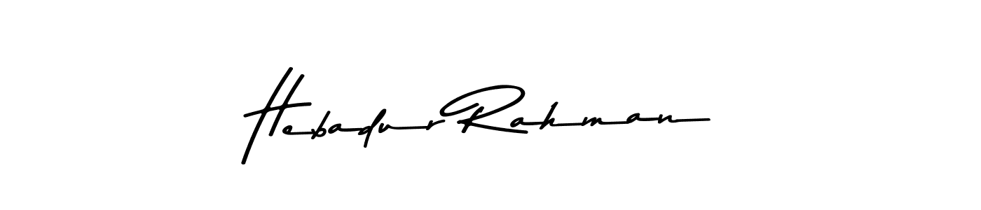 if you are searching for the best signature style for your name Hebadur Rahman. so please give up your signature search. here we have designed multiple signature styles  using Asem Kandis PERSONAL USE. Hebadur Rahman signature style 9 images and pictures png