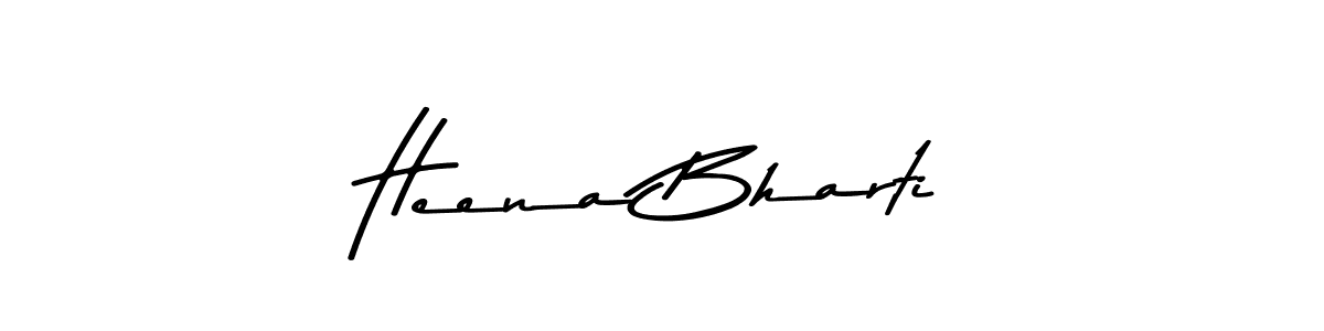 Heena Bharti stylish signature style. Best Handwritten Sign (Asem Kandis PERSONAL USE) for my name. Handwritten Signature Collection Ideas for my name Heena Bharti. Heena Bharti signature style 9 images and pictures png
