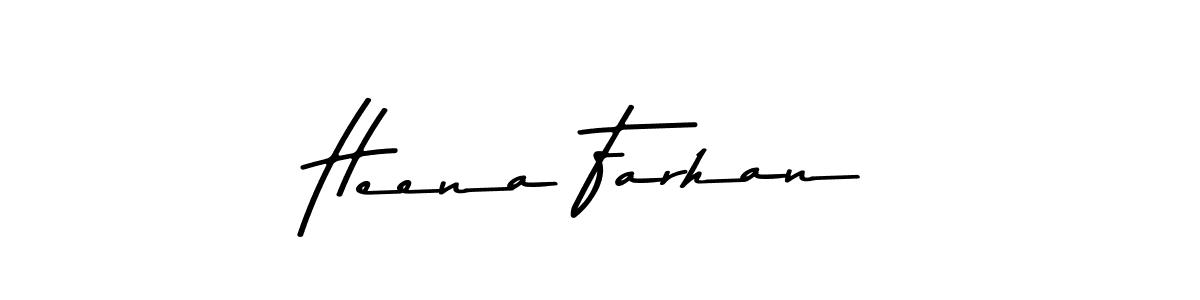 Make a beautiful signature design for name Heena Farhan. Use this online signature maker to create a handwritten signature for free. Heena Farhan signature style 9 images and pictures png