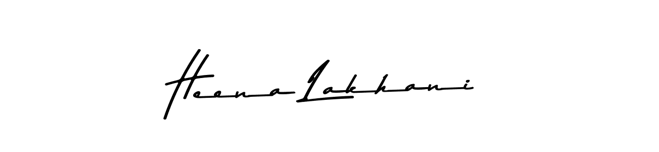 How to make Heena Lakhani signature? Asem Kandis PERSONAL USE is a professional autograph style. Create handwritten signature for Heena Lakhani name. Heena Lakhani signature style 9 images and pictures png