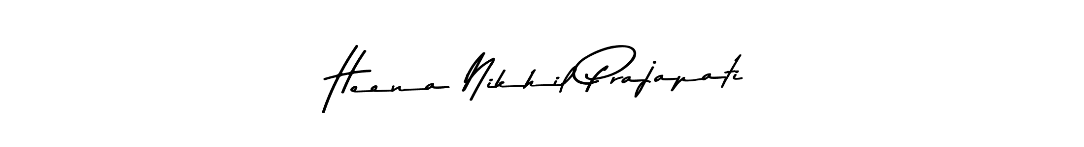 How to make Heena Nikhil Prajapati signature? Asem Kandis PERSONAL USE is a professional autograph style. Create handwritten signature for Heena Nikhil Prajapati name. Heena Nikhil Prajapati signature style 9 images and pictures png