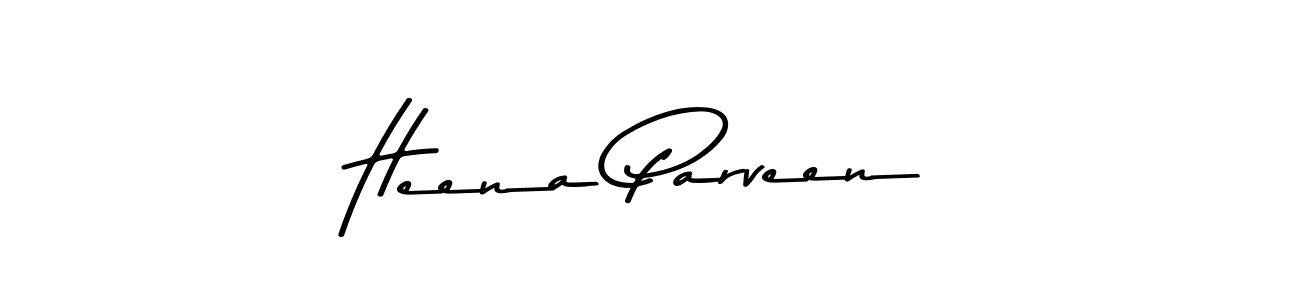 Create a beautiful signature design for name Heena Parveen. With this signature (Asem Kandis PERSONAL USE) fonts, you can make a handwritten signature for free. Heena Parveen signature style 9 images and pictures png