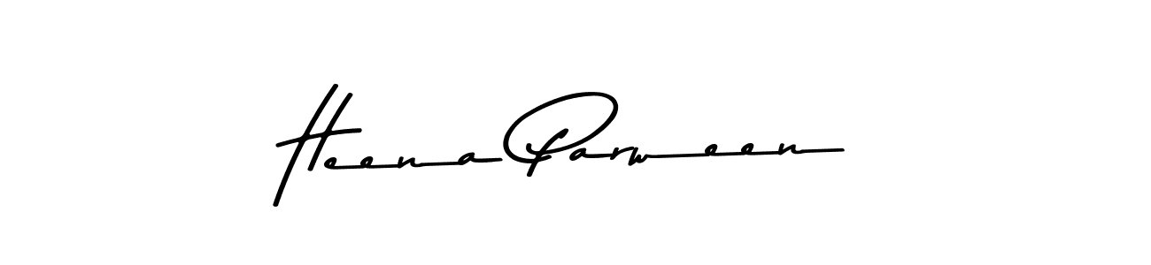 How to make Heena Parween name signature. Use Asem Kandis PERSONAL USE style for creating short signs online. This is the latest handwritten sign. Heena Parween signature style 9 images and pictures png