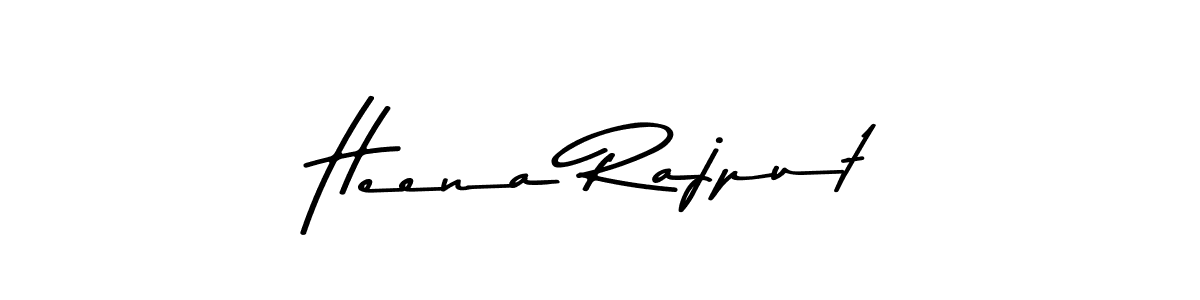 Create a beautiful signature design for name Heena Rajput. With this signature (Asem Kandis PERSONAL USE) fonts, you can make a handwritten signature for free. Heena Rajput signature style 9 images and pictures png