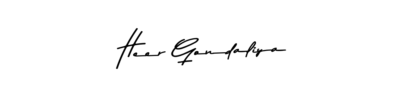 How to make Heer Gondaliya signature? Asem Kandis PERSONAL USE is a professional autograph style. Create handwritten signature for Heer Gondaliya name. Heer Gondaliya signature style 9 images and pictures png