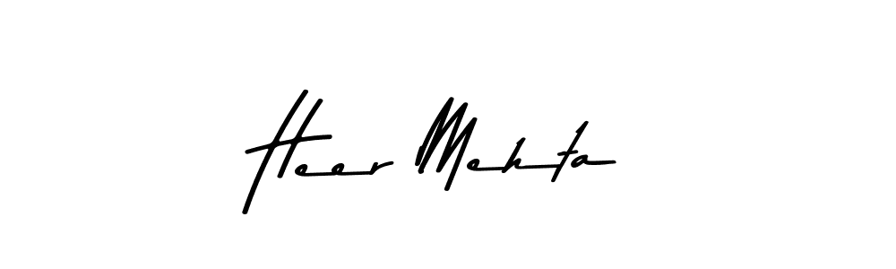 Heer Mehta stylish signature style. Best Handwritten Sign (Asem Kandis PERSONAL USE) for my name. Handwritten Signature Collection Ideas for my name Heer Mehta. Heer Mehta signature style 9 images and pictures png