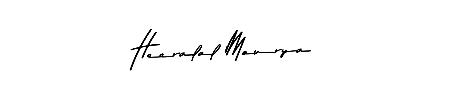 How to make Heeralal Mourya signature? Asem Kandis PERSONAL USE is a professional autograph style. Create handwritten signature for Heeralal Mourya name. Heeralal Mourya signature style 9 images and pictures png