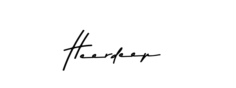 Create a beautiful signature design for name Heerdeep. With this signature (Asem Kandis PERSONAL USE) fonts, you can make a handwritten signature for free. Heerdeep signature style 9 images and pictures png