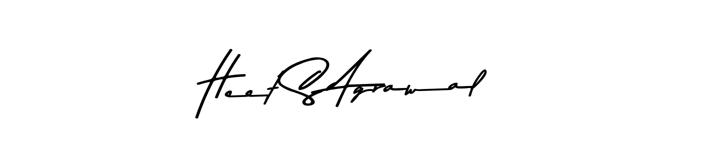 Make a beautiful signature design for name Heet S Agrawal. With this signature (Asem Kandis PERSONAL USE) style, you can create a handwritten signature for free. Heet S Agrawal signature style 9 images and pictures png
