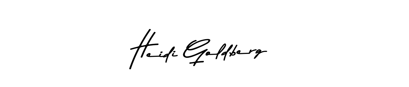 Create a beautiful signature design for name Heidi Goldberg. With this signature (Asem Kandis PERSONAL USE) fonts, you can make a handwritten signature for free. Heidi Goldberg signature style 9 images and pictures png