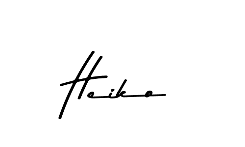 Create a beautiful signature design for name Heiko. With this signature (Asem Kandis PERSONAL USE) fonts, you can make a handwritten signature for free. Heiko signature style 9 images and pictures png