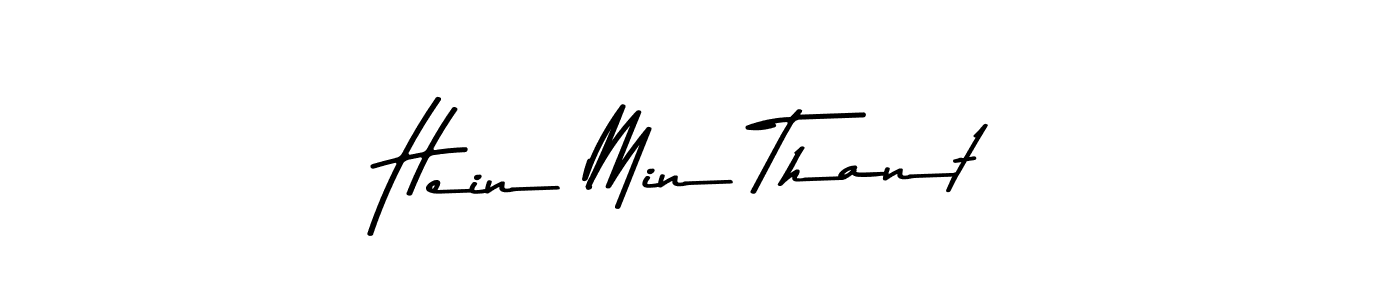 How to make Hein Min Thant name signature. Use Asem Kandis PERSONAL USE style for creating short signs online. This is the latest handwritten sign. Hein Min Thant signature style 9 images and pictures png