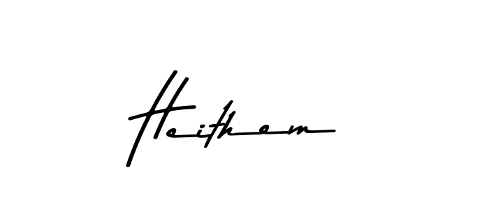 You should practise on your own different ways (Asem Kandis PERSONAL USE) to write your name (Heithem) in signature. don't let someone else do it for you. Heithem signature style 9 images and pictures png