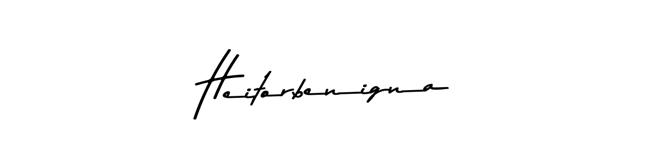 Asem Kandis PERSONAL USE is a professional signature style that is perfect for those who want to add a touch of class to their signature. It is also a great choice for those who want to make their signature more unique. Get Heitorbenigna name to fancy signature for free. Heitorbenigna signature style 9 images and pictures png