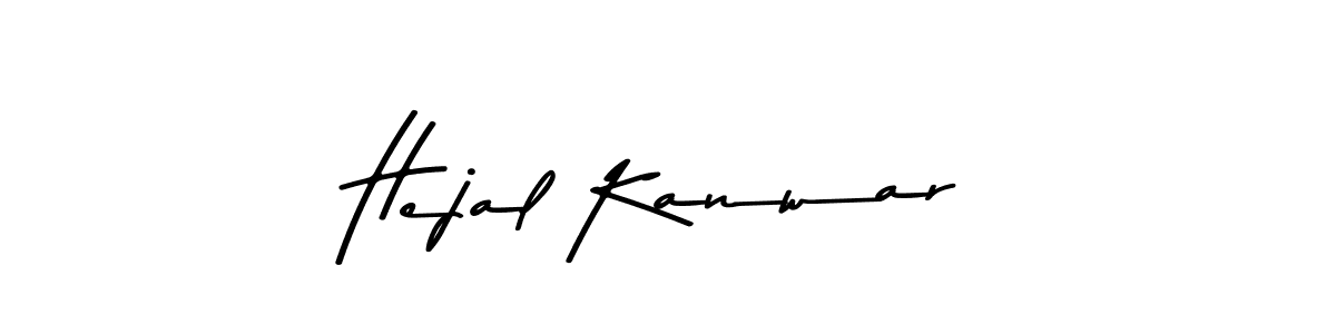 How to make Hejal Kanwar name signature. Use Asem Kandis PERSONAL USE style for creating short signs online. This is the latest handwritten sign. Hejal Kanwar signature style 9 images and pictures png