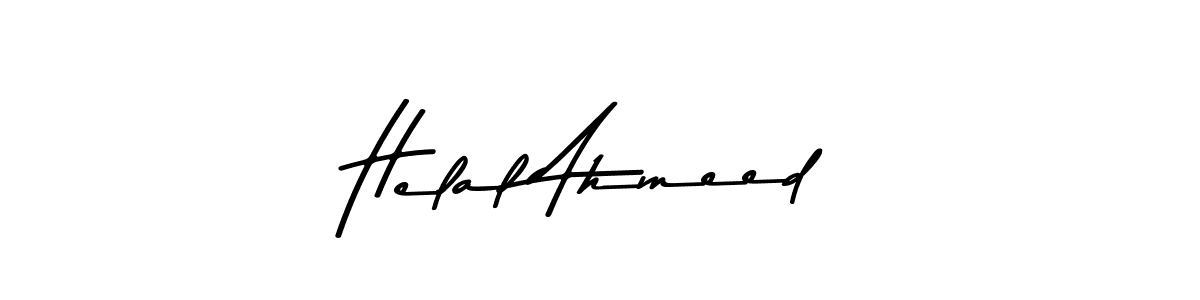 Design your own signature with our free online signature maker. With this signature software, you can create a handwritten (Asem Kandis PERSONAL USE) signature for name Helal Ahmeed. Helal Ahmeed signature style 9 images and pictures png