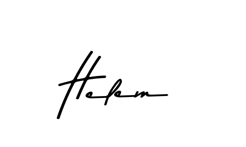 Create a beautiful signature design for name Helem. With this signature (Asem Kandis PERSONAL USE) fonts, you can make a handwritten signature for free. Helem signature style 9 images and pictures png