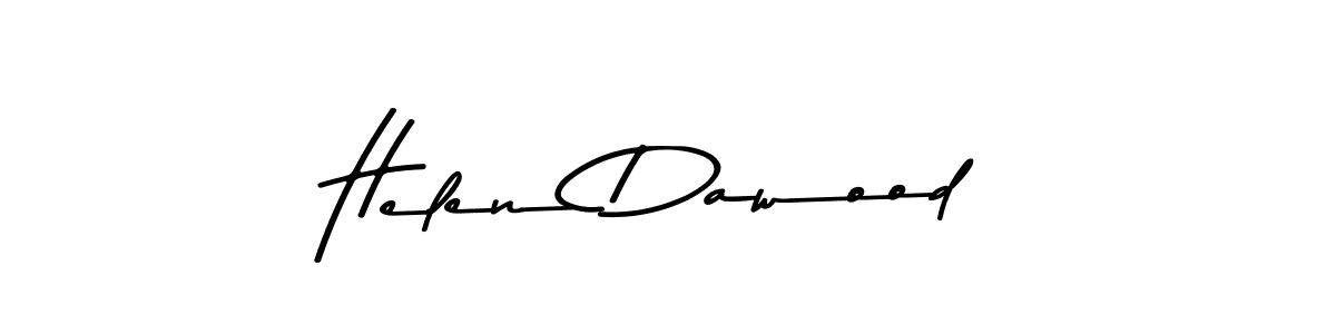 How to make Helen Dawood name signature. Use Asem Kandis PERSONAL USE style for creating short signs online. This is the latest handwritten sign. Helen Dawood signature style 9 images and pictures png