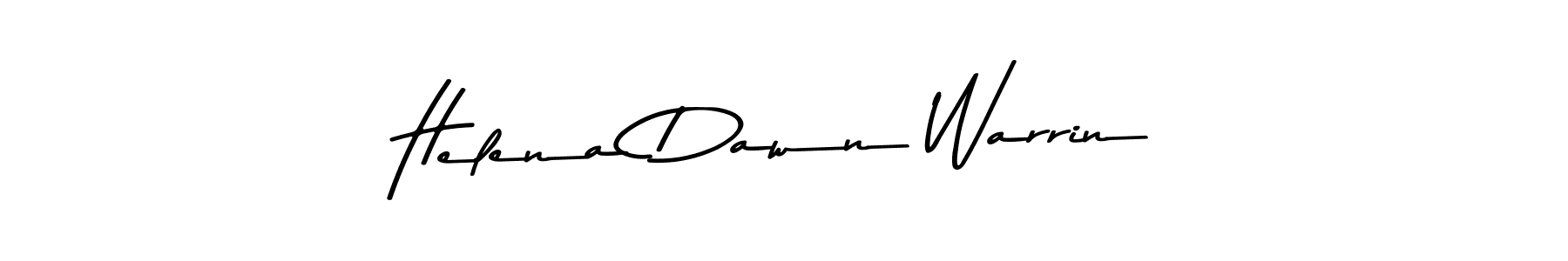 Helena Dawn Warrin stylish signature style. Best Handwritten Sign (Asem Kandis PERSONAL USE) for my name. Handwritten Signature Collection Ideas for my name Helena Dawn Warrin. Helena Dawn Warrin signature style 9 images and pictures png