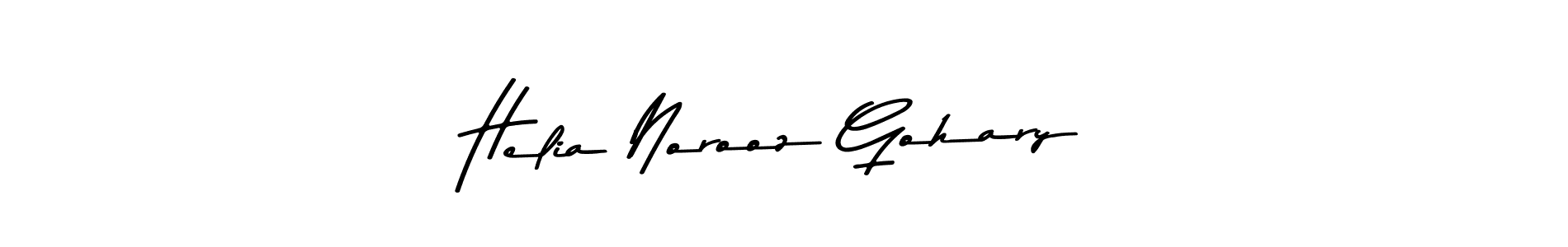 You should practise on your own different ways (Asem Kandis PERSONAL USE) to write your name (Helia Norooz Gohary) in signature. don't let someone else do it for you. Helia Norooz Gohary signature style 9 images and pictures png