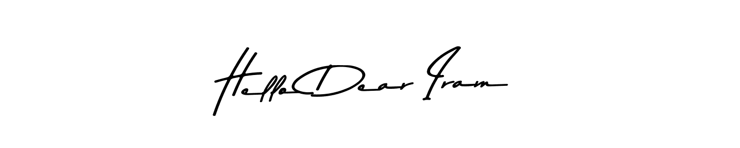 This is the best signature style for the Hello Dear Iram name. Also you like these signature font (Asem Kandis PERSONAL USE). Mix name signature. Hello Dear Iram signature style 9 images and pictures png