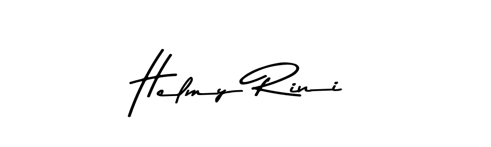 How to make Helmy Rini name signature. Use Asem Kandis PERSONAL USE style for creating short signs online. This is the latest handwritten sign. Helmy Rini signature style 9 images and pictures png