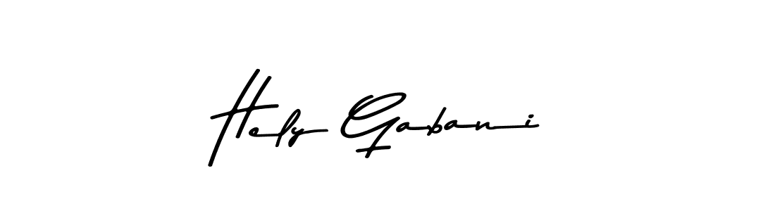 Make a short Hely Gabani signature style. Manage your documents anywhere anytime using Asem Kandis PERSONAL USE. Create and add eSignatures, submit forms, share and send files easily. Hely Gabani signature style 9 images and pictures png