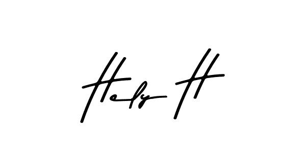 Hely H stylish signature style. Best Handwritten Sign (Asem Kandis PERSONAL USE) for my name. Handwritten Signature Collection Ideas for my name Hely H. Hely H signature style 9 images and pictures png