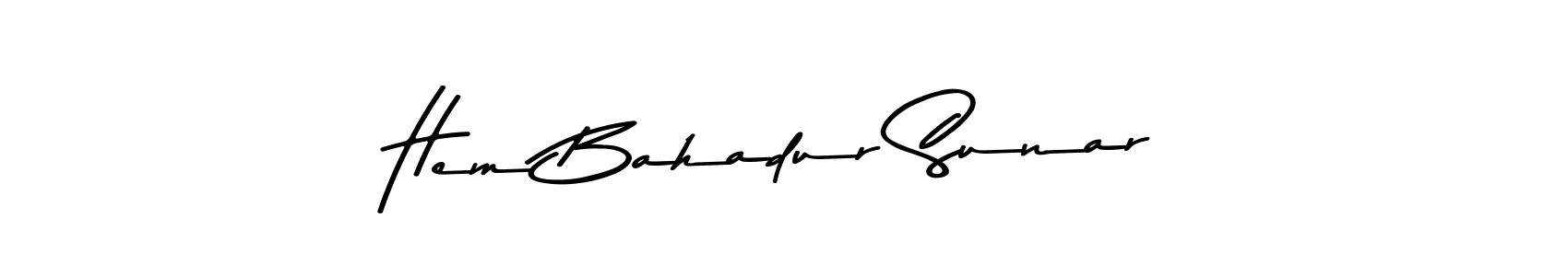 Design your own signature with our free online signature maker. With this signature software, you can create a handwritten (Asem Kandis PERSONAL USE) signature for name Hem Bahadur Sunar. Hem Bahadur Sunar signature style 9 images and pictures png