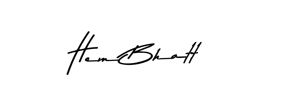 Design your own signature with our free online signature maker. With this signature software, you can create a handwritten (Asem Kandis PERSONAL USE) signature for name Hem Bhatt. Hem Bhatt signature style 9 images and pictures png