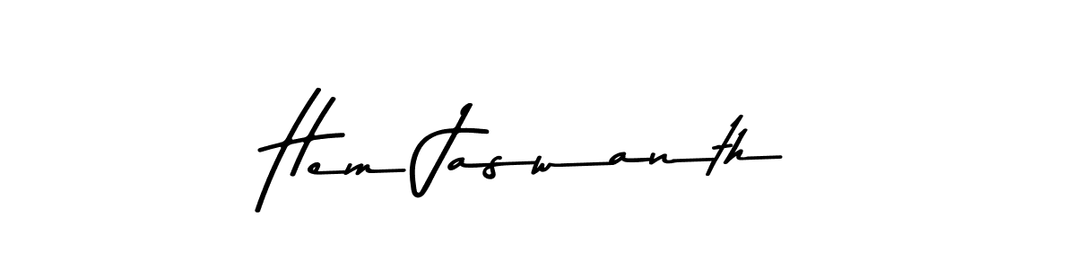 Design your own signature with our free online signature maker. With this signature software, you can create a handwritten (Asem Kandis PERSONAL USE) signature for name Hem Jaswanth. Hem Jaswanth signature style 9 images and pictures png