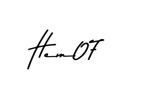 Also we have Hem07 name is the best signature style. Create professional handwritten signature collection using Asem Kandis PERSONAL USE autograph style. Hem07 signature style 9 images and pictures png