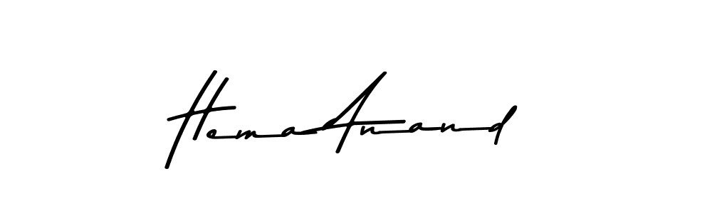 Create a beautiful signature design for name Hema Anand. With this signature (Asem Kandis PERSONAL USE) fonts, you can make a handwritten signature for free. Hema Anand signature style 9 images and pictures png