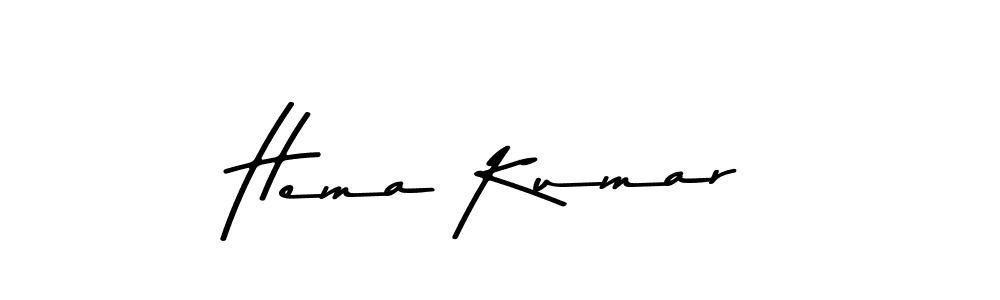 Make a beautiful signature design for name Hema Kumar. With this signature (Asem Kandis PERSONAL USE) style, you can create a handwritten signature for free. Hema Kumar signature style 9 images and pictures png